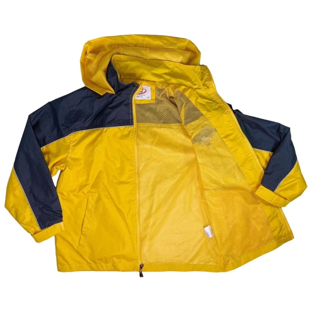 Martha's Vineyard Youth Sz XXL‎ Windbreaker Rain Jacket Hooded Full Zip Pockets